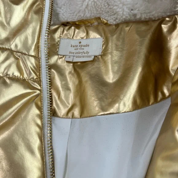Kate Spade Gold Puffer Jacket - Picture 5 of 5